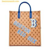  Túi Tote MLB Monotive Coated Boston Red Sox 3AORM053N-43SAS - Nâu 