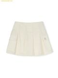  Chân Váy MLB Women's Basic Pleated Cargo Denim Skirt New York Yankees 3FDSB0153-50CRS Màu Trắng 