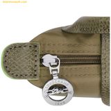  Túi Xách LongChamp Le Pliage Green Pouch With Handle Artichoke - Recycled Canvas 