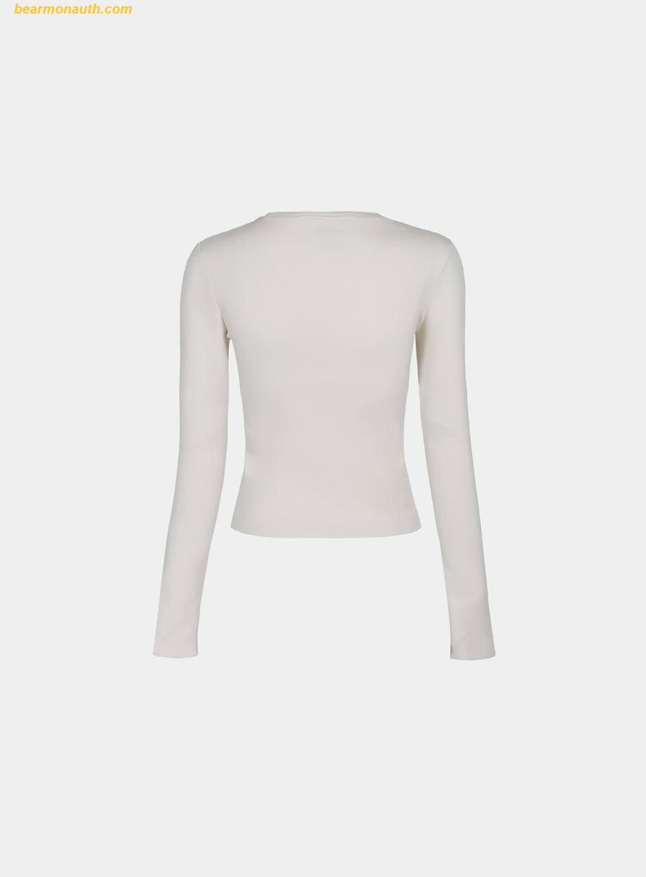 Tシャツ・カットソー BADBLOOD Beyond Soft Long Sleeve Cream w-tee24-001 Áo BAD BLOOD Beyond Soft Long Sleeve - Cream - SKU w-tee24