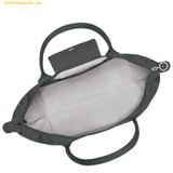  Túi Xách LongChamp Le Pliage Green M Tote Bag Graphite - Recycled Canvas (Xám) 