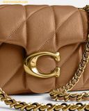  Túi Xách Coach Tabby 20 Quilted Chain Shoulder Bag - Màu Nâu vàng 