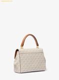  Túi Xách Michael Kors MK Ava Extra-Small Saffiano Leather Crossbody - Màu Trắng Logo 