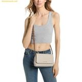  Túi Đeo Chéo Nữ Michael Kors MK Medium Logo Convertible Crossbody Bag Màu Trắng 