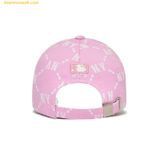  Mũ MLB Monogram Diamond Structure Ball Cap New York Yankees 3ACPM032N-50PKS Màu Hồng 