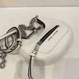  Túi Đeo Vai Marc Jacobs Mini Crescent Crinkle Leather Crossbody Bag - Trắng 