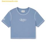  Áo Crop MLB Vintage Graphic Slim Crop New York Yankees 3FTSN0243-50INL T-Shirt - Xanh 