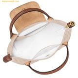  Túi Xách LongChamp Le Pliage Original Size S Handbag Paper - Recycled canvas (Trắng Kem) 