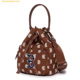  Túi Đeo Chéo Dây Rút MLB Monogram Bucket Bag Boston Red Sox 3ABMS012N-43BRD 