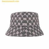  Mũ Bucket MLB Bucket Hat Monogram Jacquard New York Yankees 32CPHV111 50L - Xanh Hồng 
