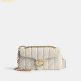  Túi Đeo Vai Coach Tabby 20 Quilted Chain Shoulder Bag CP149 Trắng Kem 
