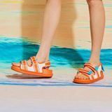  Giày Sandal MLB Chunky Sandals Resort New York Yankees 3ASDSD223-50ORL - Màu Cam 