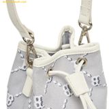  Túi Đeo Chéo MLB Dia Monogram Jacquard Mini Bucket Bag Boston Red Sox Grey 3ABMS022N-43GRS 