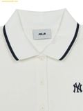  Đầm Polo MLB Women's Varsity Slim Fit Cara Nashi One Piece New York Yankees 3FOPV0353-50IVS - Trắng 