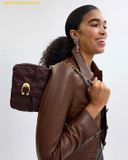  Túi Đeo Vai Coach Times Squareo Tabby Shoulder Bag With Quilting Đỏ rượu vang CW628B4 Size 17 