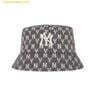 Mũ Bucket MLB Bucket Hat Monogram Jacquard New York Yankees 32CPHV111 50L - Xanh Hồng
