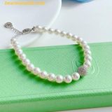  Vòng, lắc tay SWAROVSKI Swarovski Remix Collection strand Crystal pearl, White, Rhodium plated 