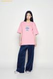  Áo Phông ADLV Heart Alien Short Sleeve T-Shirt Mustard Màu Hồng 