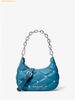 Túi Xách Michael Kors MK Cora Extra-Small Quilted Shoulder Bag Màu Xanh