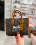  Túi Đeo Vai Coach Tote Mini Ace Tote Bag 17 With Horse And Carriage Print CT890 
