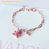  Vòng, lắc tay SWAROVSKI Teddy bracelet Bear, Pink, Rose gold-tone plated 