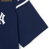  Áo Polo MLB Overfit Varsity New York Yankees 3APQV0143-50NYS Màu Xanh Navy 