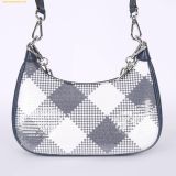  Túi Đeo Vai Michael Kors MK Cora Medium Sequin Check Zip Pochette with Strap Navy 