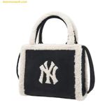  Túi Tote Viền Lông MLB Basic New York Yankees Tote Bag 3AORS0746-50BKS 