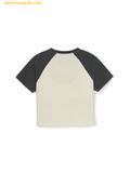  Áo Crop MLB Women's Varsity Vintage Washing Raglan Crop Short Sleeve T-Shirt New York Yankees 3FTSV0853-50CRS Màu Kem 