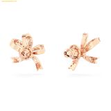  Khuyên Tai, Bông Tai SWAROVSKI Volta stud earrings Bow, Small, White, Rose gold-tone plated 