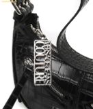  Túi Đeo Vai Versace Jeans Couture Embossed Zipped Shoulder Bag Màu Đen 