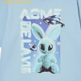  Áo Phông ADLV Real Alien Fuzzy Rabbit Xanh Da Trời 