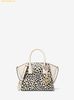 Túi Xách Michael Kors MK Avril Extra-Small Cheetah Print Calf Hair and Leather Satchel Trắng Da Beo