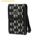  Túi Đeo Chéo MLB Classic Monogram Jacquard Cell Phone Bag 7ACRM033N-50BKS Màu Đen 