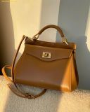  Túi xách JW PEI Lucia Classic Top Handbag - Nâu nhạt 