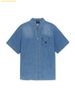 Áo Somi Denim MLB Varsity Logo Short Sleeve Denim Shirt New York Yankees 3ADRV0253-50BLL Màu Xanh