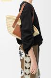  Túi Xách LOEWE Small Basket bag in palm leaf and calfskin 
