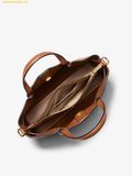  Túi Xách Michael Kors MK Carson Small Crocodile Embossed Satchel - Nâu 
