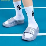  Dép MLB Chunky Slider New York Yankees 3ALPAA123-50GRS Màu xám 