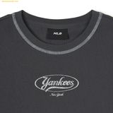  Áo Crop MLB Women's Vintage Graphic Slim Crop T-Shirt NY (Charcoal Grey) 3FTSN0243-50CGS - Đen 