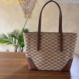  Túi Tote Michael Kors Gigi Aria Large Empire Logo Jacquard Tote Bag in Blue 