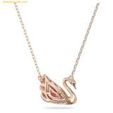  Dây cổ, dây chuyền SWAROVSKI Dancing Swan Necklace Swan, Red, Rose Gold-Tone Plated 