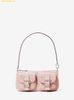 Túi Đeo Vai Michael Kors MK Zoe Small Washed Denim Pochette Màu Hồng