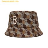  Mũ Bucket MLB Cube Monogram Bucket Hat New York Yankees - Màu Nâu Đậm 3AHTM212N-43BRD 
