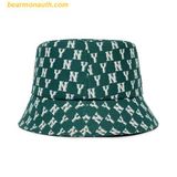  Mũ Bucket MLB Bucket Monogram Boston Red Sox 3AHTFF02N-50GND Màu Xanh Green 