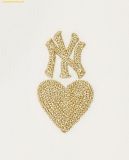  Đầm Polo MLB Basic mini Heart Piqué 3FOPH0143 Màu Trắng Tim Trắng 