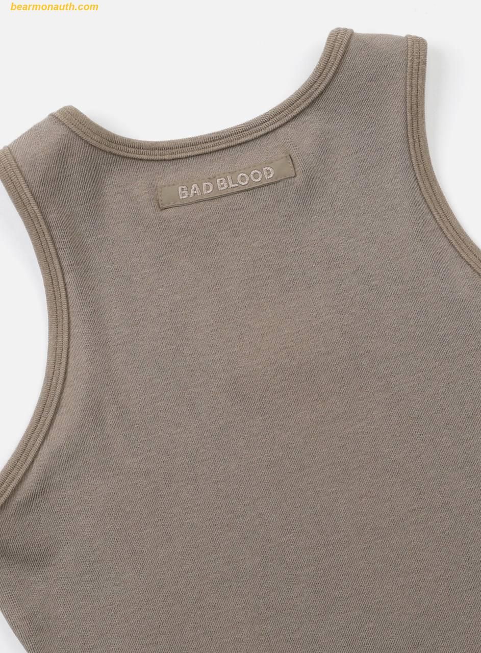 ◆BADBLOOD◆ Beyond Soft Tank 2 Tobacco w-tnk24-061 Áo BAD BLOOD Beyond Soft Tank 2 - Tobacco - SKU w-tnk24-061