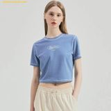  Áo Crop MLB Vintage Graphic Slim Crop New York Yankees 3FTSN0243-50INL T-Shirt - Xanh 