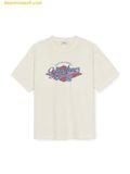  Áo Phông MLB Varsity Vintage Washing Graphic Mega Overfit Short Sleeve T-Shirt New York Yankees 3ATSV0753-50CRD - Màu Trắng Kem 