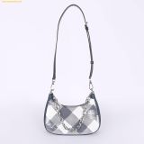  Túi Đeo Vai Michael Kors MK Cora Medium Sequin Check Zip Pochette with Strap Navy 